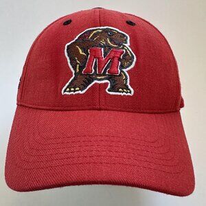 University of Maryland Terrapins Baseball Hat Strap Back Cap Red TOW ACC Terps